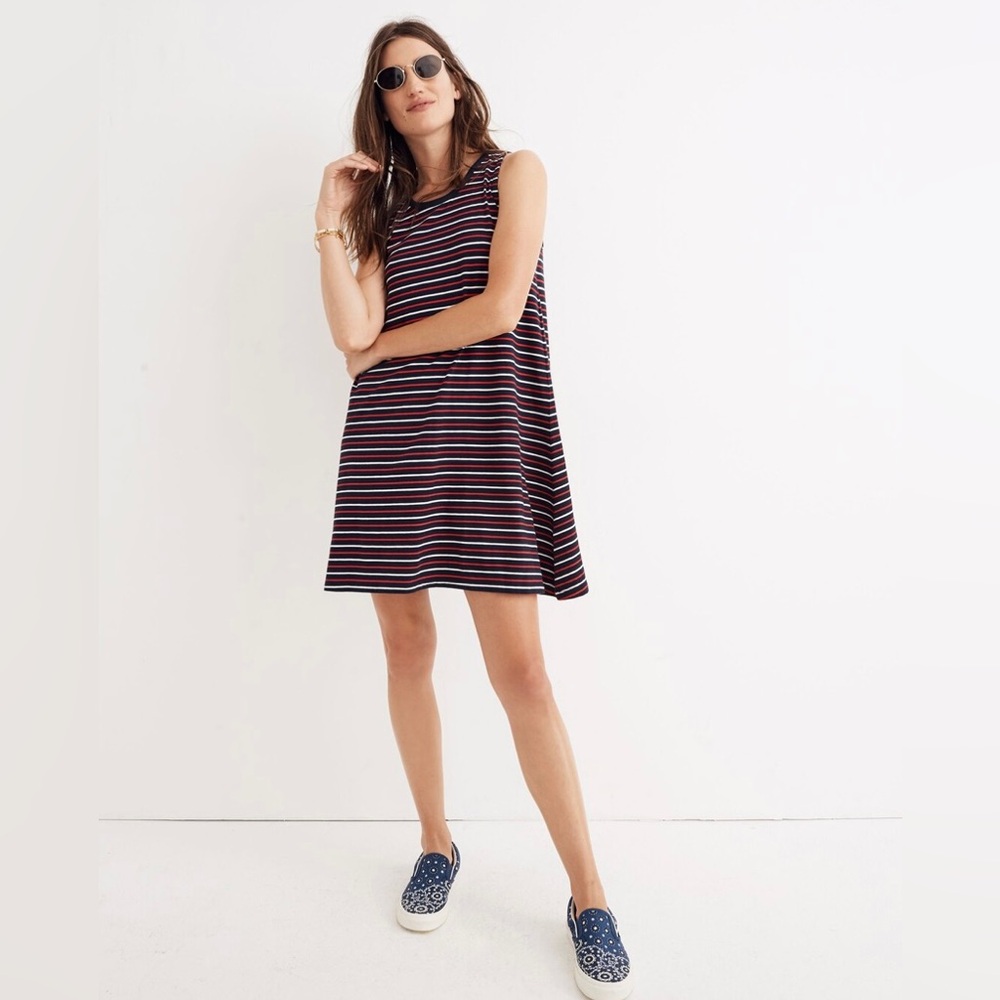 Madewell Striped T Shirt Tank Dress